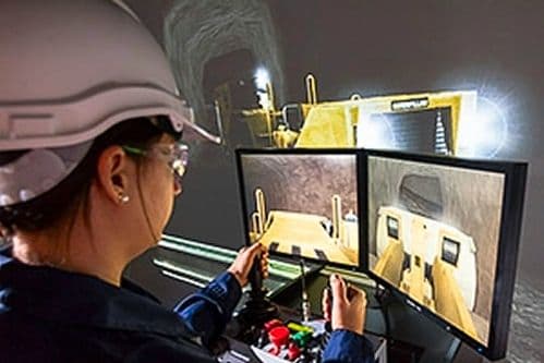 Operator training on a mining equipment simulator