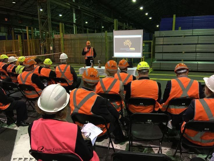 Site safety and orientation briefing for mine workers